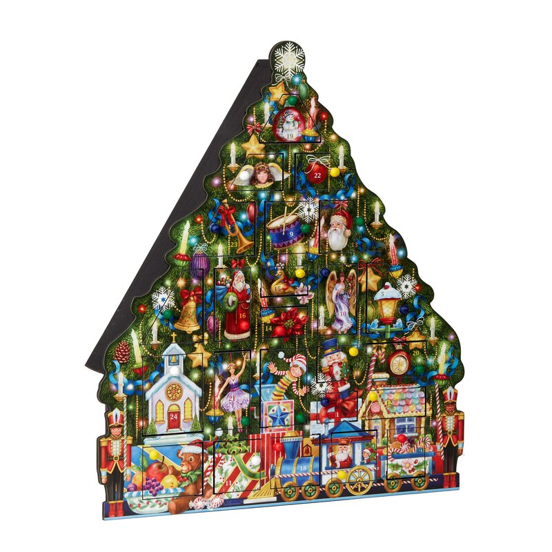 The Holiday Aisle® Christmas Tree Wooden Advent Calendar & Reviews